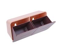 Tnfeeon Organizador de Maquillaje Q Tips Holder Dispensador de Almohadillas de Algodón de Plástico Montado en la Pared con Recipiente Gris de Fácil Acceso para Baño (Rosa Morado)