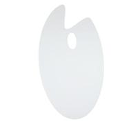 Tnfeeon Paleta de Pintura Transparente, Material Acrílico, Bandeja de Mezcla de Colores Duradera para Artistas y Estudiantes, Diseño de Orificio para el Pulgar, Forma Ovalada 16.4x11.1in