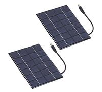 Tnfeeon Panel Solar de 2 W para Carga de Batería de 3,7 V Alta e Conversión Portátil Ligero 4,6 Oz Fácil Configuración Alimenta Luces Exteriores Viajes de Camping
