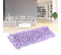 Tnfeeon Paño de Repuesto para Fregona, Material de Chenilla, Almohadilla para Limpieza de Suelos Lavable y Reutilizable, 42x16 Cm para Uso Doméstico y de Oficina (PURPLE)