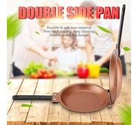 Tnfeeon Panqueque de Flip Freing Flip Double -lado con una Sartén sin Apilar para Pan Tostado, Material de Hierro Seguro y Duradero, Uso de la Cocina