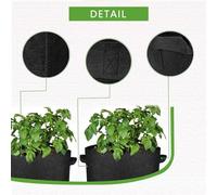 Tnfeeon Paquete de 10 Bolsas de Cultivo de Plantas, Tela No Tejida, Macetas Transpirables de 5 Galones para Cultivar Patatas, Hongos y Verduras Al Aire Libre (5 PCS)