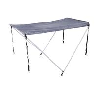 Tnfeeon Parasol para Barcos, Toldo para Kayak de Tela Oxford 210D con Marco de Aluminio y Correas Ajustables, Se Adapta a Barcos de hasta 1,4 M de Ancho para Pesca en Canoa, Uso en Inflables