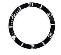 Tnfeeon Parte de Reemplazo Ecológico de Bisel de Reloj de Reloj de Cerámica Brillante para un Aspecto Elegante para Amantes del (Black)