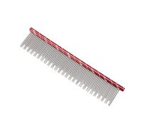 Tnfeeon Peine para Quitar el Pelo de Mascotas, Cómoda Herramienta de Aseo para Mascotas de Acero Inoxidable para Gatos, Peine con Nudo Abierto, 6,3 X 1,3 Pulgadas para un Fácil Aseo de Gatos (rojo)