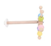Tnfeeon Perchas con Rodamientos de Madera, Percha para Loros, Juguete de Entrenamiento para Masticar, Parque Infantil Colorido para Periquitos, Accesorios para Jaulas, Soporte para Pájaros, Juguete