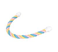 Tnfeeon Perchas de Cuerda para Pájaros, Cuerda de Algodón Flexible para Loros, Cómodo Juguete de Perca para Cacatúa, Periquito, Guacamayo, Gris Africano (L)