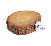 Tnfeeon Perchas de Jaula de pájaros para Mascotas Plataforma de Soporte de Madera Redonda Plataforma de Soporte de Madera Natural para Dormir y Masticar para Periquito