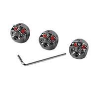 Tnfeeon Perillas de Calavera para Guitarra Eléctrica, Tapa de Cabeza de Tono de Volumen de Metal con Diseño único para Guitarristas, Perfecta para Música Rock y Metal (GD304 Negro)