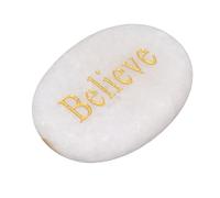 Tnfeeon Piedra Inspiradora Grabada, Artesanía de Mármol de Primera Calidad con Grabado Colorido Vibrante, Decoración Multiusos para el Hogar, Oficina, Sala de Estar, Baño, para Alentar (creer)