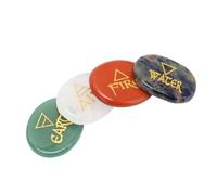 Tnfeeon Piedras de Equilibrio Reiki, Cristales Grabados Pulidos Tamaño Palma for Meditación, Sanación de Chakras y Alivio de la Ansiedad con Símbolos de Energía Positiva