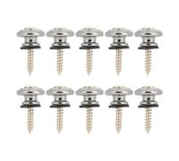 Tnfeeon Pin del Extremo de Metal de Bloqueo de Correa de Guitarra para Graves Eléctricos - Duradero y Conveniente - Paquete de 10 Adecuado para la Mayoría de los Instrumentos (SILVER)