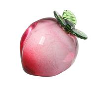 Tnfeeon Pisapapeles de Cristal de Melocotón Soplado a Mano, Pisapapeles Funcional y Acento Decorativo, Reflejo de Luz Suave en Las Superficies, Escultura de Fruta Realista para la Cocina de la