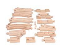 Tnfeeon Pista de Madera para Niños Pequeños Kit de Construcción de Madera de Haya para Juegos Creativos Desarrollo de Habilidades Motoras Finas Diseños Versátiles para Interiores y Exteriores Juego