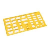 Tnfeeon Plantilla de Arquitectura, Regla Hueca de Plástico de Alta Calidad, Plantilla de Dibujo Multifuncional para Arquitectos e Ingenieros (4351)