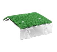 Tnfeeon Plataforma para Tomar el Sol de Plástico de para Hábitat de Reptiles, Fácil de Instalar con Ventosas, Textura de Césped Simulada Antideslizante, Tortugas, Tortugas y Acuarios