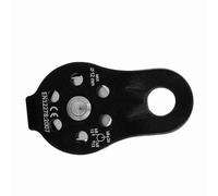 Tnfeeon Polea de Escalada de Servicio Pesado de Aleación de Aluminio para Escalada de Cuerda, Polea Giratoria Individual de 26kn para una Cuerda de 12 Mm, Transporte y Transporte (BLACK)