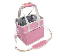 Tnfeeon Portabebidas Reutilizable, Portabebidas Aislado para 4 Tazas, Soporte para Botella de Agua de Lona con Correa Ajustable para el Hombro, Protección de Asiento Resistente a Derrames para