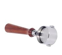 Tnfeeon Portafiltro de 51mm, 2 Orejas, Mango de café sin Fondo, Piezas de Cafetera, Acero Inoxidable para Delonghi ECO310 (Madera roja Tipo F)