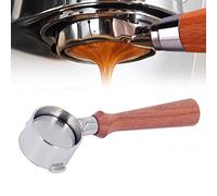 Tnfeeon Portafiltro de 51mm, 2 Orejas, Mango de café sin Fondo, Piezas de Cafetera, Acero Inoxidable para Delonghi ECO310 (Palosanto brasileño Tipo F)