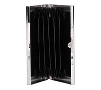 Tnfeeon Portatarjetas de Crédito de Acero Inoxidable Estuche Antimagnético de 6 Ranuras con Botón Oculto 86 G Ligero para Hombres y Mujeres Uso Diario en Viajes Capacidad para hasta 6 Tarjetas (BLACK)