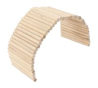 Tnfeeon Puente de Escondite para Mascotas, Túnel de Escalada para Masticar Madera de Abedul para Conejillos de Indias y Animales Pequeños (15 * 30CM)