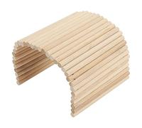 Tnfeeon Puente de Madera para Hámster, Abedul, Rampa de Escalada Flexible para Animales Pequeños, Promueve la Actividad Física, Superficie de Masticación Natural Segura, Diseño Ajustable y Flexible