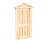 Tnfeeon Puerta de Madera en Miniatura, Diseño de Apertura Realista para Pintura Personalizada, Accesorio para Casa de Muñecas a Escala 1:12, Ideal para Entusiastas de Las Manualidades, Proyectos de