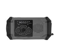 Tnfeeon Radio de Emergencia con Manivela Solar IPX4, Resistente Al Agua, Am FM, con Linterna LED, Banco de Energía para Emergencias Al Aire Libre