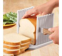 Tnfeeon Rebanadora de Pan Plegable, Herramienta de Cocina ABS para Buenos Cortes de Tostadas, Diseño Compacto para un Fácil Almacenamiento, Ideal para Panaderos Caseros