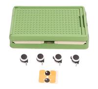 Tnfeeon Recipiente de Tanque de Juguete de Rodillo Multifuncional con Ruedas y Tapas de Organizador de Juguetes Portátiles para Bloques de Construcción y Diseño Minimalista para la Habitación de los