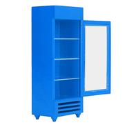 Tnfeeon Refrigerador Vertical para Casa de Muñecas, Material de Abedul de Primera Calidad, Juguete en Miniatura de Diseño Realista para Casas de Muñecas 7,09 X 2,76 X 1,97 Pulgadas, Adecuado para