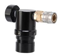 Tnfeeon Regulador de CO2 Mini Compacto de Baja Presión Ajustable de 20 PSi a 200 PSi Presión Rápida para Tanques HPA con Construcción de Aleación de Aluminio de Rosca G1/2-14