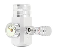 Tnfeeon Regulador de CO2 para Acuario, Válvula de Presión Ajustable de Aleación de Aluminio, Manómetro de CO2 para Plantas Acuáticas y Peces (La Interfaz w21.8 del pequeño medidor Individual)