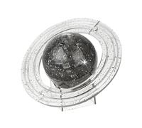 Tnfeeon Rompecabezas de Cristal 3D Rompecabezas Translúcido en Forma de Saturno El Ensamblaje de Bricolaje Mejora la Inteligencia Aumenta la Coordinación Modelo de 40 Piezas para Adultos y (Grey)