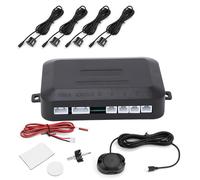 Tnfeeon Sensor de Aparcamiento para Coche Kit de de Marcha Atrás de Sensor de Respaldo de Plástico de 12 V 4 Sensores Ultrasónicos de 30 Cm a 150 Cm Alerta de Pitido para Aparcamiento en Marcha Atrás