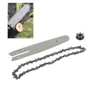 Tnfeeon Set de Cadena de Motosierras, Sprocket de Acero 7.32in Placa 9.06 Pulgadas, Accesorios de Reemplazo de 1/4 de Tipo para Mini Sierra de Recorte de Mano de Motosierra Eléctrica