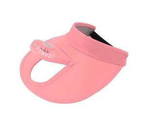 Tnfeeon Sombreros con Visera para el Sol con Ventilador, 3 Velocidades Carga USB Sombrero de Verano para Exteriores con Ventilador Sombreros con Visera para Niños Recargables Sombrero (Rosa)