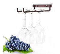 Tnfeeon Soporte para Copas de Vino, Estante Debajo del Gabinete Que Ahorra Espacio, Construcción de Hierro Resistente, Colgado Higiénico Al Revés para la Organización de la Barra de la Cocina del