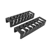 Tnfeeon Soporte para Gorras de Béisbol, Organizador de Sombreros Acrílico, Soporte de Almacenamiento de Exhibición en Estante, Capacidad para 7 Sombreros, 2 uds. (BLACK)