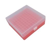 Tnfeeon Soporte para Jeringa, Plástico PP Resistente, Caja de Almacenamiento de Tubos de Congelador con 100 Orificios para Tubos de 1,5-2,0 Ml en Laboratorios