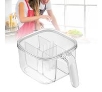 Tnfeeon Tarro de Condimento Transparente, Material PET, Caja Multiusos de 4 Compartimentos, Perfecto para Cocinar y Organizar la Cocina Casera (WHITE)