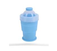 Tnfeeon Taza de Hielo Portátil Taza Plegable de TPE con Tapa a Prueba de Fugas con Molde para Hielo 2 en 1 de 5,12 Pulgadas Boca Ancha de Fácil Liberación para Viajes Gimnasio Oficina Picnic (BLUE)