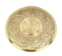 Tnfeeon Taza de té de latón con exquisito estampado en relieve, estilo retro europeo, para fiestas en casa, ceremonias de inauguración de la casa (platillo)