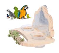 Tnfeeon Tazas de Alimentación para Pájaros, Plato de Comida, Soporte para Pájaros, Perca, Juguete, Comederos con Espejo, Jaula de Agua, Cuencos para Cacatúa, Periquito, Guacamayo,