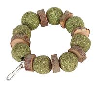 Tnfeeon Teeth Health Juguetes para Masticar Conejitos, Bolas para Masticar de Madera de Manzana y Paja para Conejos, Cuidado para Mascotas Pequeñas, para Dueños de Mascotas (Anillo Redondo Pieza