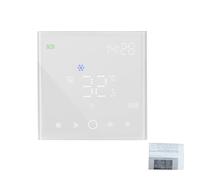 Tnfeeon Termostato Digital Inteligente Gateway Pantalla Táctil de 4 Pulgadas Asistente de Voz Aplicación TY Compatible con Sistemas Multizona Central AC VRF HVAC (White)