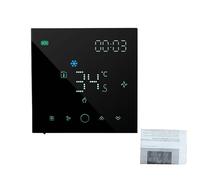 Tnfeeon Termostato Digital Inteligente Gateway Pantalla Táctil de 4 Pulgadas Asistente de Voz Aplicación TY Compatible con Sistemas Multizona Central AC VRF HVAC (Black)
