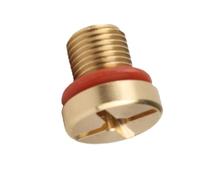 Tnfeeon Tornillo de Drenaje del Tanque de Expansión del Refrigerante del Radiador, Tornillo de Purga Metálico con Cuerpo de Latón Mecanizado CNC y Junta Tórica de Goma, Reemplaza a 17111712788 para