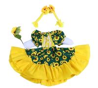 Tnfeeon Traje de Ganso de Girasol, Disfraz de Girasol Vibrante, Paño Lavable a Máquina con Peluca Elegante de 19,7 X 15,7 Pulgadas para Decoración de Jardín y Patio